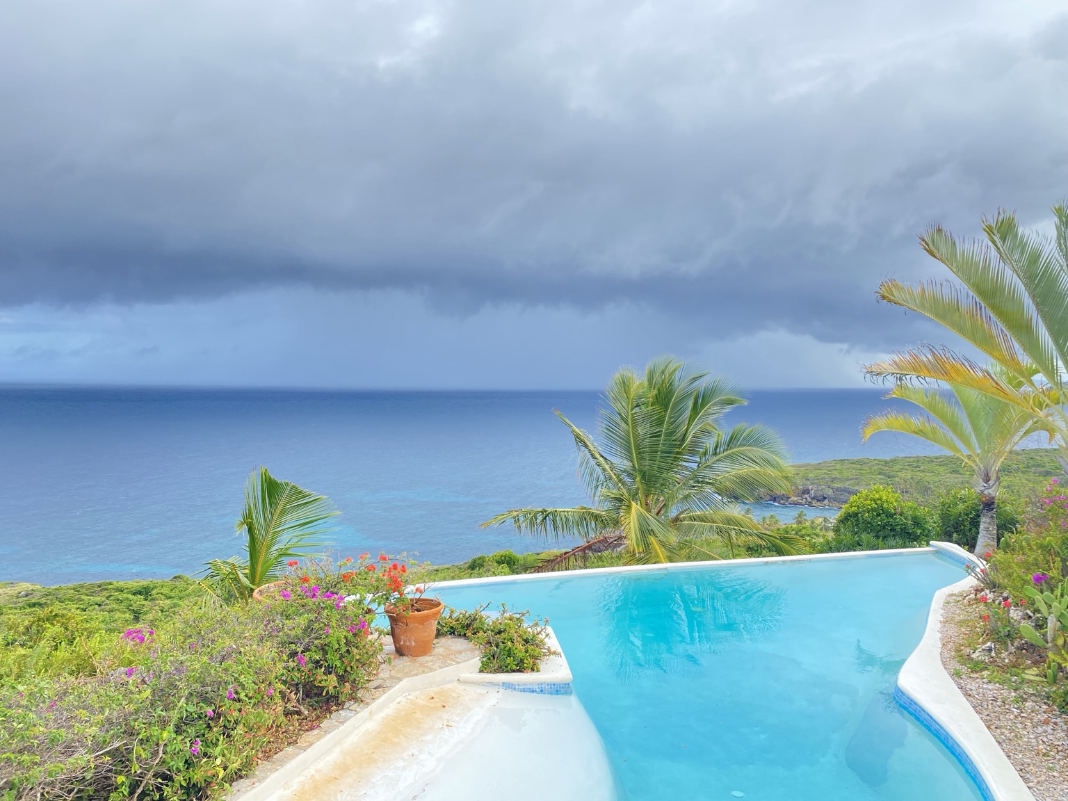Ocean and infinity pool view in the Dominican Republic